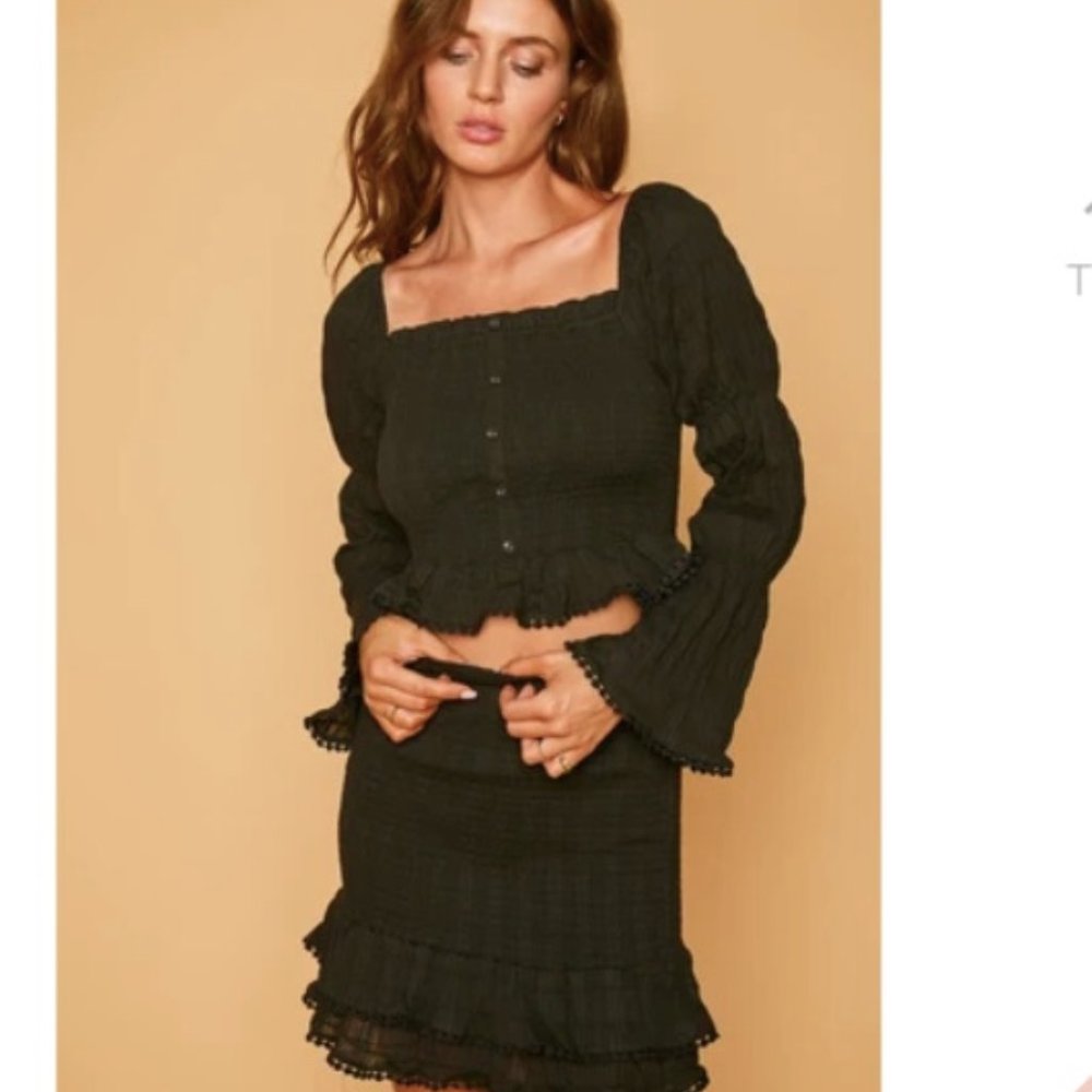 Lost+Wander Long Sleeve Top and Skirt Set